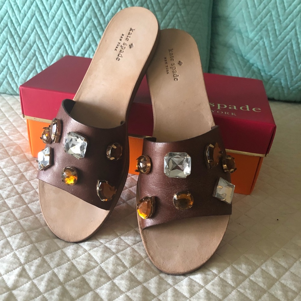 Kate Spade Brown Rhinestone Sandal Size 11m